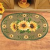 Collections Etc Lovely Sunflowers and Greenery Braided Accent Rug - 2 of 2