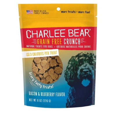 Charlee Bear Crunch Bacon Blueberry Dog Treats - 8oz