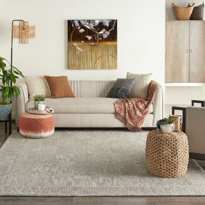 Hand-Tufted Gray Wool Rectangular Easy Care Area Rug