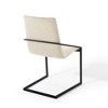 Modway Pitch Upholstered Fabric Armchair, 2 pcs - Dining Chairs, Black Beige - 4 of 4