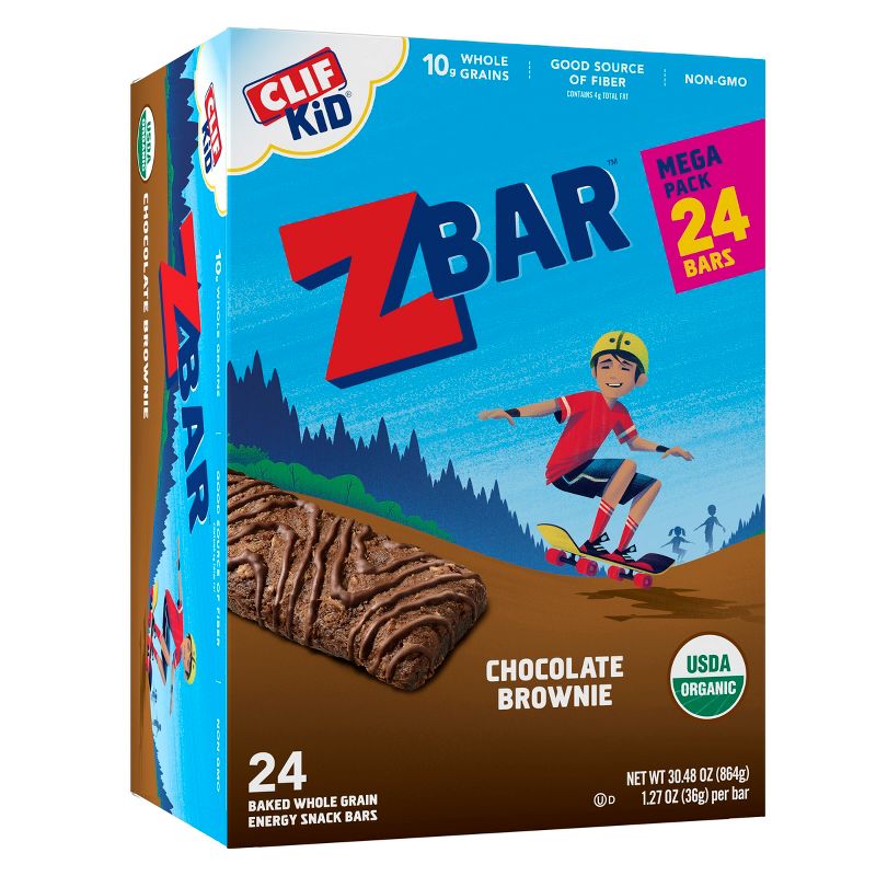 Clif Kid Zbar Chocolate Brownie Snack Bars - 24ct/30.48oz, 1 of 9