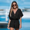 Women's Plunging Dolman Sleeve Romper Cover Up - Cupshe - 4 of 4