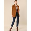 Allegra K Women's Long Sleeves Double Breasted Button Winter Outerwear Pea Coat - 3 of 4