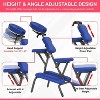 FDW Massage Chair Portable Tattoo Chair Folding Height Adjustable 3” Thick Sponge Light Weight Therapy Chairs Spa Chairs - 4 of 4