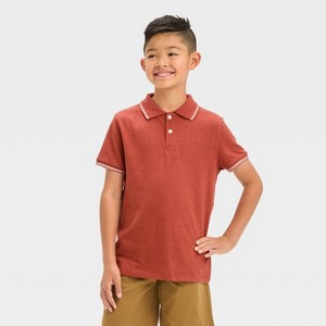 Boys' Short Sleeve Tipping Polo Shirt - Cat & Jack™ - 1 of 3