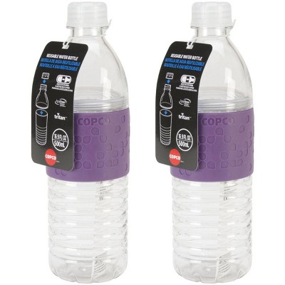 Copco Hydra 3-pack Water Bottle 16.9 Ounce Non Slip Sleeve Bpa Free Tritan  Plastic Reusable - Chevron Gray : Target