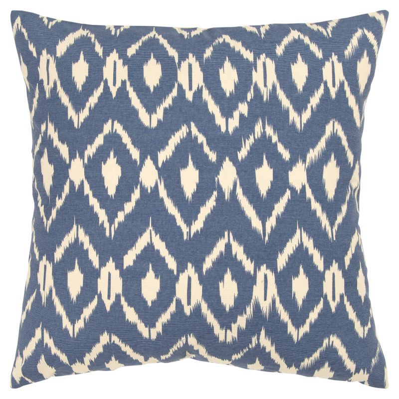 18&#34;x18&#34; Ikat Square Throw Pillow Cover Blue - Rizzy Home, 1 of 8