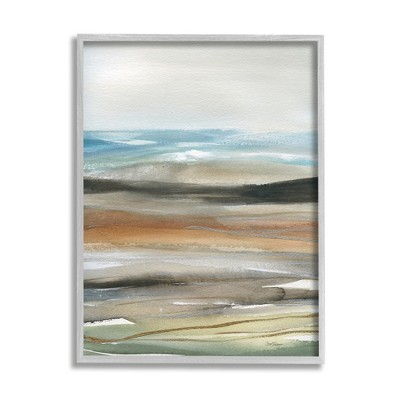 Stupell Industries Abstract Landscape Painting Framed Giclee Art