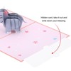 Unique Bargains Elephant Thickened Paper 3D Funny Birthday Cards for Best Friends Gift - 3 of 4
