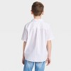 Boys' Seersucker Woven Short Sleeve Button-Down Shirt - art class™ White - image 2 of 3