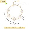 18K Gold Plated Clover Lucky Bracelet for Women White/Black/Red/Green Flower Four Leaf Link Bracelets - 2 of 4
