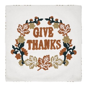 Wheat Plaid Give Thanks Pillow Cover 18x18 VHC Brands - 1 of 4