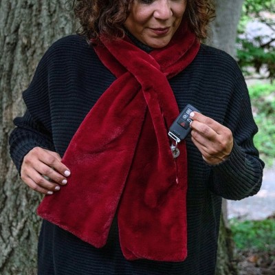 Sprigs Faux Fur Scarf With Hidden Pocket