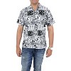 LA LEELA Men's Hawaiian Shirt Tropical Floral Beach Shirts Casual Button Up Short Sleeve Shirts for Men - 2 of 4