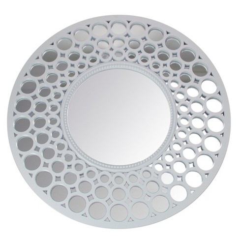 Northlight 24.75 Silver Cascading Orbs Round Wall Mirror : Target