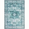Vintage Floral Area Rug - Soft, Machine Washable, Anti-Slip, Durable for High-Traffic Living Rooms - 4 of 4