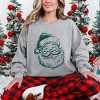 Santa Outline Green - Women's Graphic Sweatshirt - 2 of 4