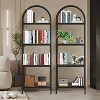 TackView Arched Bookshelf, Industrial Open Back Bookcase, Modern Display Shelving Unit Storage Rack with Metal Frame for Living Room - 4 of 4