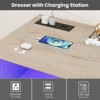6/8 Drawer Dressers for Bedroom, Chest of Drawers with Deep Drawers, Large Double Dresser for Closet with Wide Top, Horizontal Wooden Dresser - 3 of 4