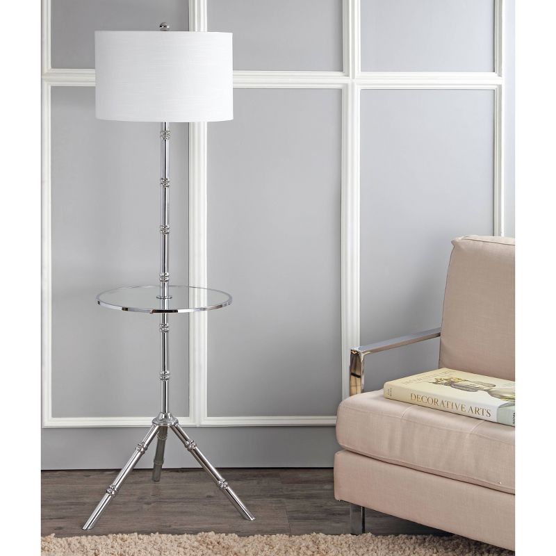 62" Metal Hall End Table Floor Lamp (Includes Energy Efficient Light Bulb) - JONATHAN Y, 4 of 6