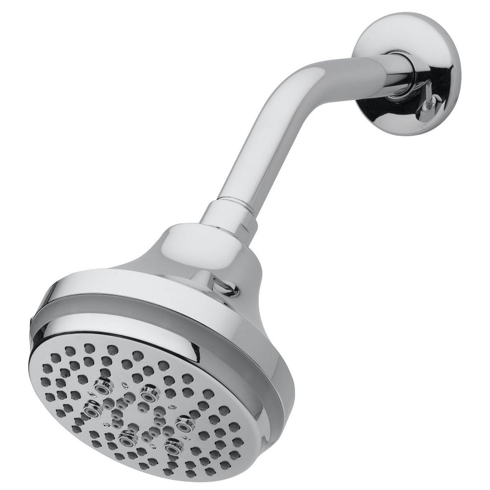 Photos - Shower System 2.5 GPM Four Function Wall Mount Wave Sensor Shower Head with Temp LED Chr