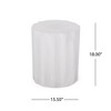 Maggift Patio End Tables Accent Side End Table for Outdoor and Indoor, Garden, Backyard Use, Special Design, White, 15.5"*15.5"*18" - 3 of 4