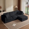 110'' Cloud Sectional Sofa with L-Shaped Convertible Design, Ottoman, and Seven Throw Pillows ¨C No Assembly Required - 3 of 4