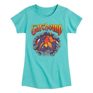 Girls' - Pokémon - Garchomp Rocks Fitted Short Sleeve Graphic T-Shirt - 1 of 4