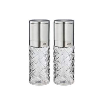 Cilio "Cristallo" Salt or Pepper Mill, s/s, 2"dia. X 6.7" - 2 units