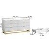 6 Drawer Dresser for Bedroom, Wood Chest of Drawers with Metal Legs - 2 of 4