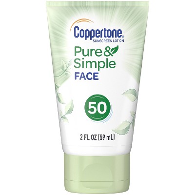 coppertone pure & simple sunscreen
