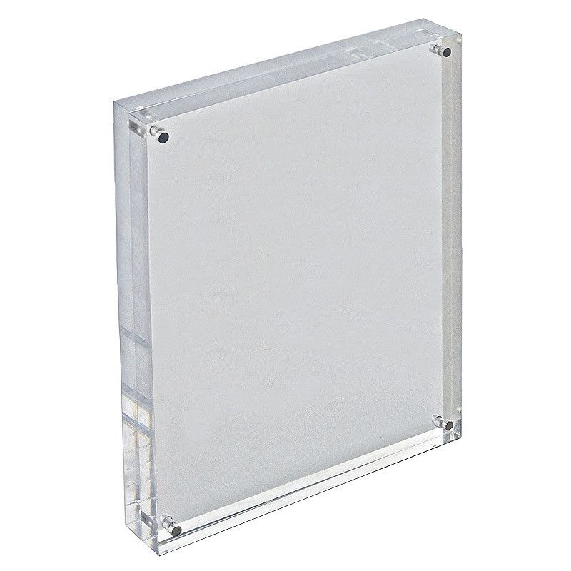 Azar Displays Clear Acrylic Magnetic Photo Frame Block 8.5" x 11" Vertical/Horizontal, 3 of 7