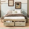 ALEXOUN Wooden Bed Frame with 6 Storage Drawers,Without Headboard Design,Slat Support,No Box Spring Needed,Easy Assembly - 2 of 4