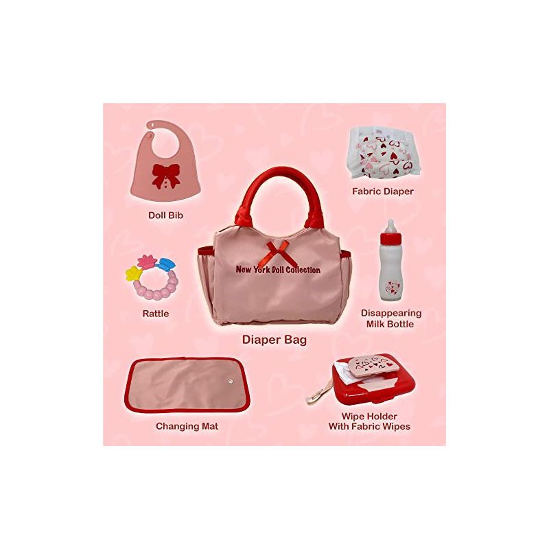 The New York Doll Collection Baby Doll Diaper Bag Set with Accessories, 4 of 7
