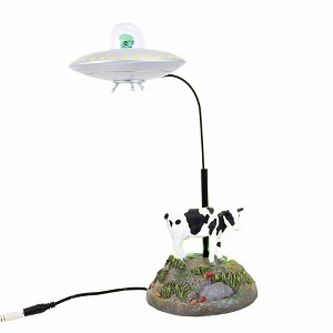 Department 56 Villages 11.0 Inch Udderly Unbelievable Halloween Cow Spaceship Village Accessories - 1 of 4