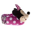 Disney Minnie Mouse 3D Girls Slippers  Minnie's Bow Plush Warm Soft Aline Comfy Lightweight House Shoes (5-10 toddler) - 2 of 4