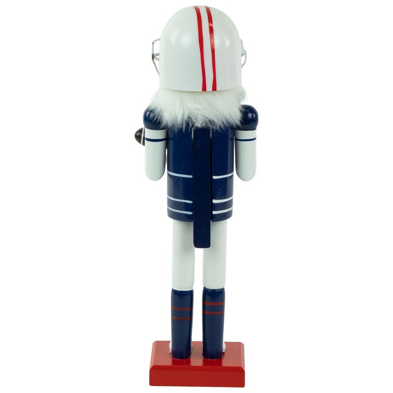 Northlight 14" Red and White Wooden Christmas Nutcracker Football Player, 5 of 6