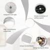 TOBILI 52-Inch Ceiling Fan With Light And ,Dimmable LED Light,3 White ABS Blades,Ideal For Bedroom,Living Room,Kitchen - 3 of 4
