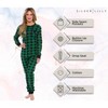 Silver Lilly Slim Fit Women's "Oh Deer" Buffalo Plaid One Piece Pajama Union Suit with Drop Seat - image 4 of 4
