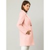 INSPIRE CHIC Women's Regular Fit Notched Lapel Long Sleeve Buttoned Classic Coat - 4 of 4