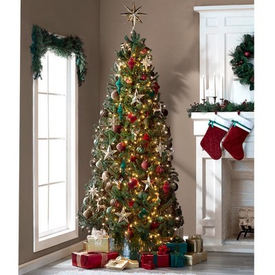 Elegant Burgundy and Green Argyle Ornament Set
