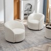 KINWELL 34" Wide Upholstered Swivel Accent Barrel Chair (Set of 2) - 4 of 4