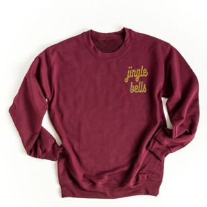 Embroidered Jingle Bells Bold Cursive - Women's Graphic Sweatshirt - 1 of 4
