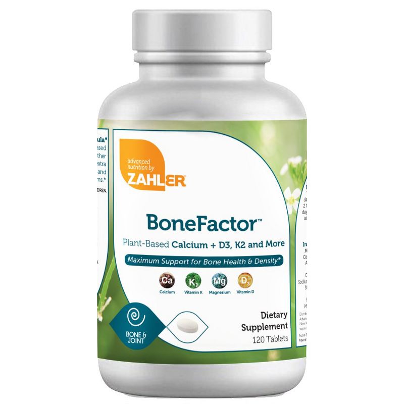 Zahler Bonefactor a Bone Strength and Density Supplement containing Calcium, Vitamin D, Vitamin K, and Magnesium, Certified Kosher - (120 Count), 1 of 4