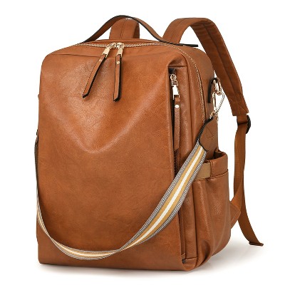 Backpack retro style backpack multi-function PU fashion bag for women