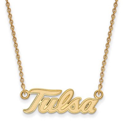 Black Bow Jewelry 10k Yellow Gold Tulsa Golden Hurricanes NCAA Necklace 18 Inch
