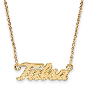 Black Bow Jewelry 10k Yellow Gold Tulsa Golden Hurricanes NCAA Necklace 18 Inch - 1 of 4