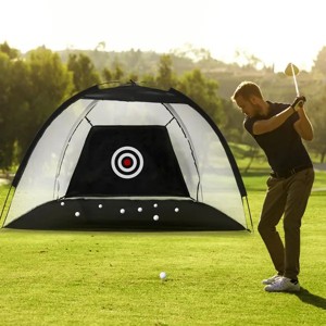 Golf Net, 78.7x39.4x55.1in for Backyard Driving Chipping Training Swing with Target Mat Balls for Outdoor Indoor,Gifts for Men Dad Him and Golfer - 1 of 4