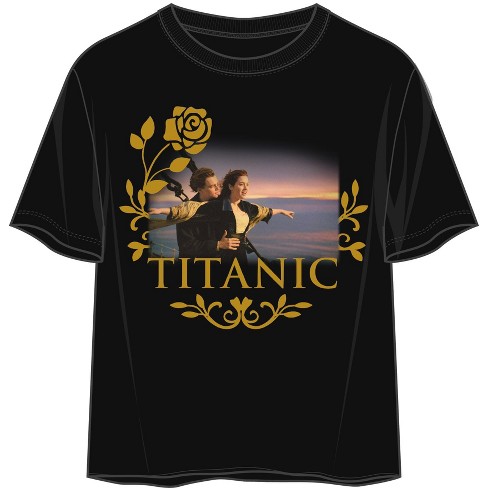 Titanic Jack & Rose Trust Crew Neck Short Sleeve Women's Black Crop T-shirt  : Target