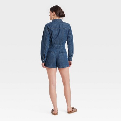 Women's Long Sleeve Denim Romper - Universal Thread' - image 2